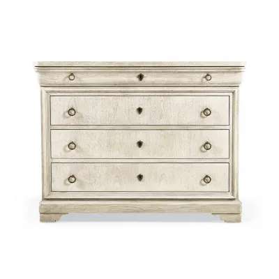Timeless Entropy Louis Phillipe Drawer Chest in Bleached Walnut 54"