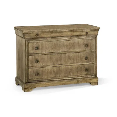 Timeless Entropy Louis Phillipe Drawer Chest in Stripped Brown Chestnut