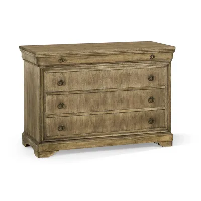 Timeless Entropy Louis Phillipe Drawer Chest in Stripped Brown Chestnut