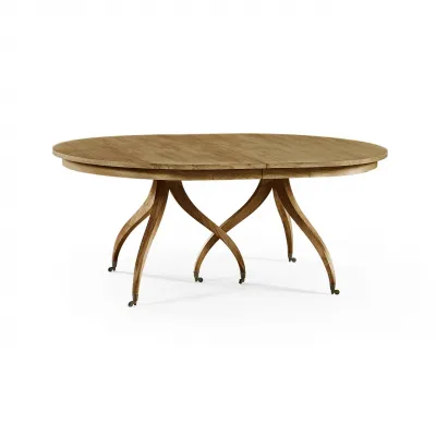 Timeless Solar Spider Leg Dining Table in Sun Bleached Cherry