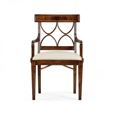 Buckingham Regency Mahogany Curved Back Arm Chair