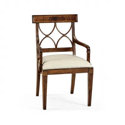 Buckingham Regency Mahogany Curved Back Arm Chair