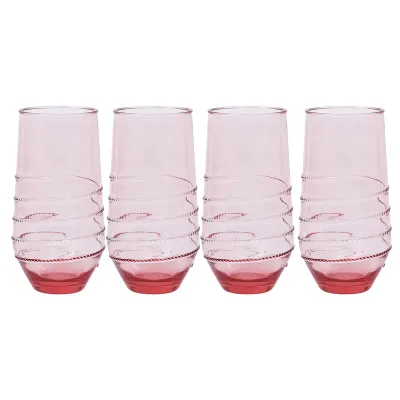 Amalia Acrylic Large Tumbler Set of 4 - Coral