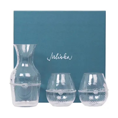 Graham Carafe and Stemless Red Wine Set of 3 Pc