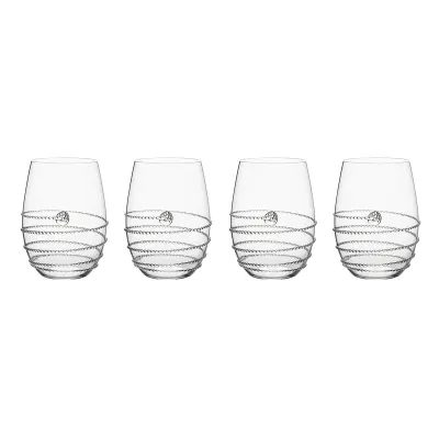 Amalia Stemless White Wine Glass Set of 4