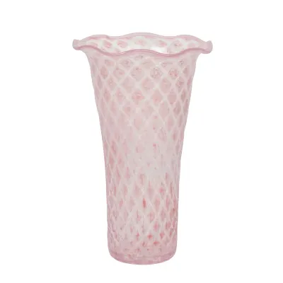 Trellis 9" Flared Vase - Blush