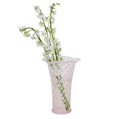 Trellis 9" Flared Vase - Blush