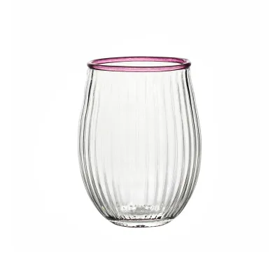 Nell Blush Stemless Wine Glass