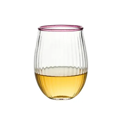 Nell Blush Stemless Wine Glass