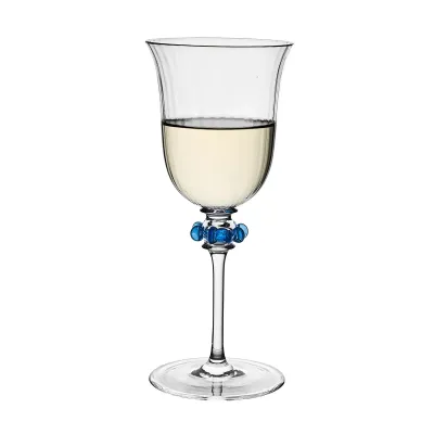 Nell Chambray Ruffle Wine Glass