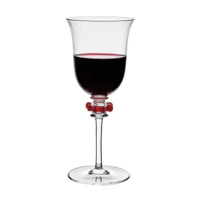 Nell Ruby Ruffle Wine Glass