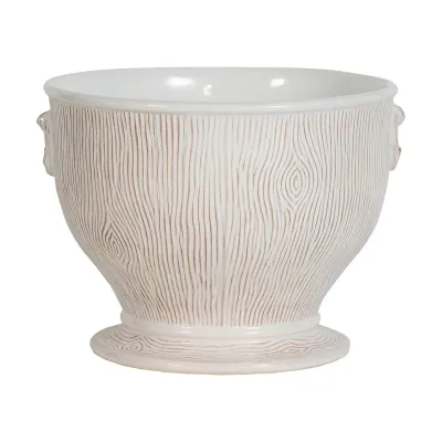 Blenheim Oak 9" Cachepot - Whitewash