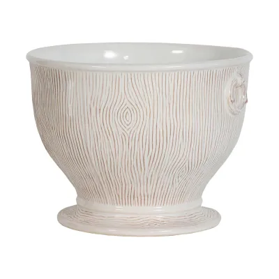 Blenheim Oak 9" Cachepot - Whitewash