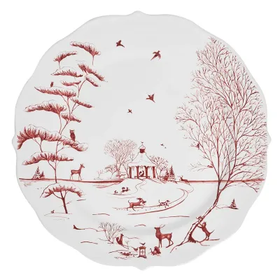 Country Estate Ruby Winter Frolic Charger/Platter