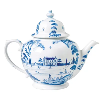 Country Estate Teapot - Delft Blue
