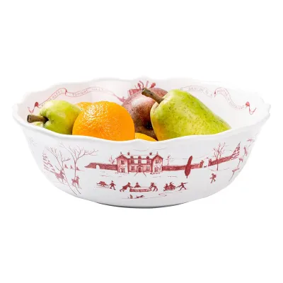 Country Estate Winter Frolic Ruby 10" Serving Bowl