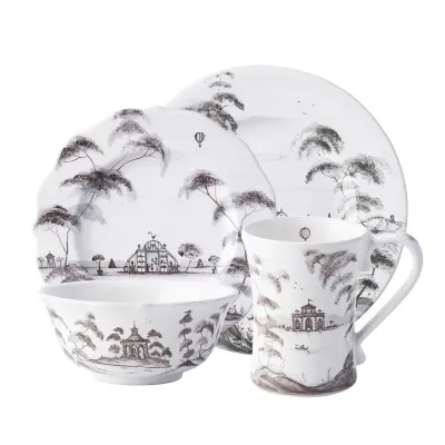 Country Estate Flint Grey 4pc Place Setting