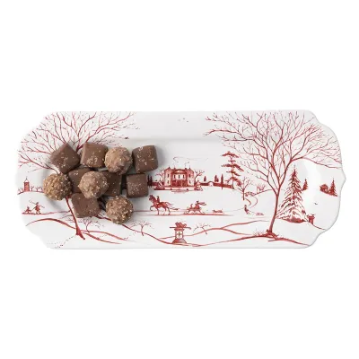 Country Estate Winter Frolic Ruby 15" Hostess Tray