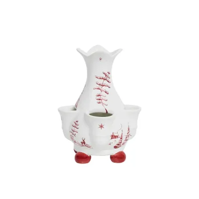 Country Estate Ruby Winter Frolic 6" Tulipiere Vase