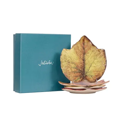 Forest Walk Leaf Plate Assorted Set of 4