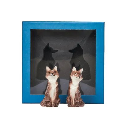 Clever Creatures Fox Salt and Pepper Shakers Set of 2 pc