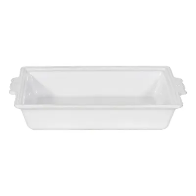 Berry & Thread Whitewash 13" Rectangular Baker with Lid