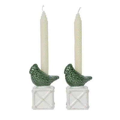 Berry & Thread Bird Topiary Candlestick Set of 2 - Multi