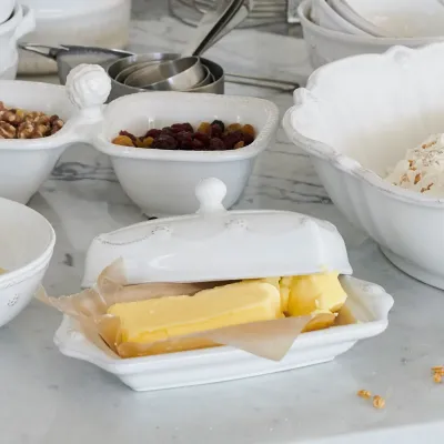 Berry & Thread Whitewash Butter Dish