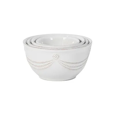 Berry & Thread Whitewash Nesting Prep Bowl Set of 4 Pc