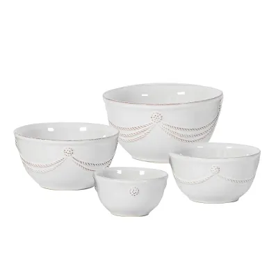 Berry & Thread Whitewash Nesting Prep Bowl Set of 4 Pc