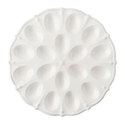 Berry & Thread Whitewash 13" Deviled Egg Platter