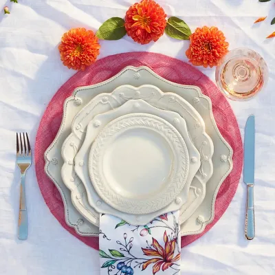 Berry & Thread Scalloped Charger/Platter - Whitewash