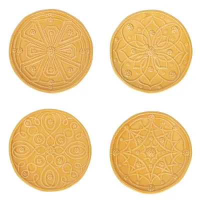 Jardins Du Monde Side/Cocktail Plate Assorted Set of 4 - Daffodil