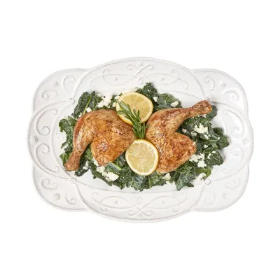 Jardins du Monde Whitewash 15" Platter