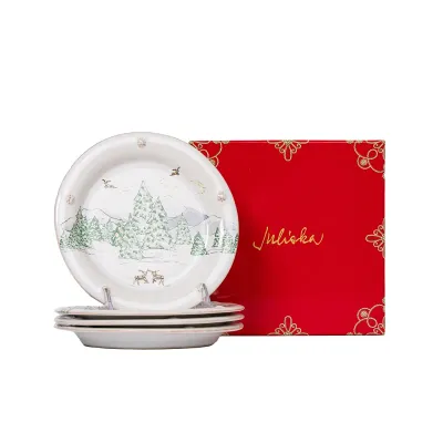 Berry & Thread North Pole Side/Cocktail Plate Assorted Set of 4