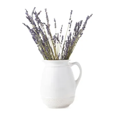 Le Panier Whitewash Ceramic Pitcher