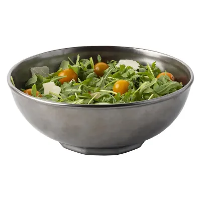 Pewter Stoneware 10" Serving Bowl