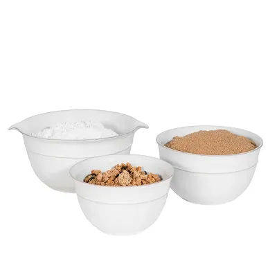 Puro Nesting Serving Bowl Set of Three Pc Whitewash