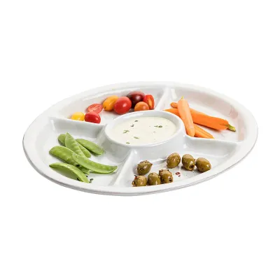 Puro Whitewash 15" Crudite Platter