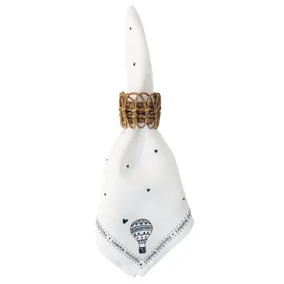 L'Amour Toujours Napkin - White/Black