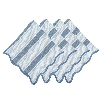 Cabana Stripe Napkin Set of 4 - Ocean