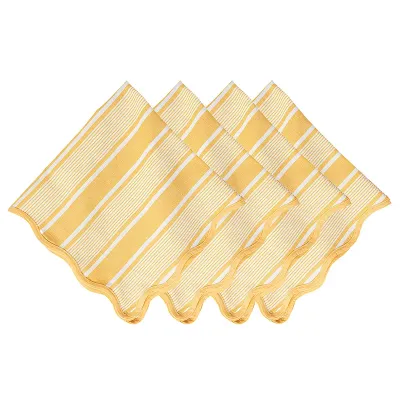 Cabana Stripe Napkin Set of 4 - Sunshine