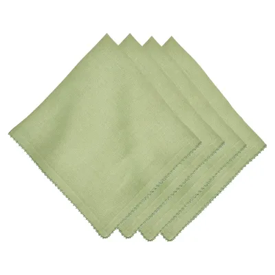 Berry Scallop Light Green Napkin Set of 4