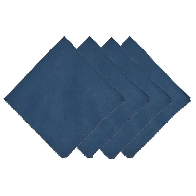Berry Navy Scallop Napkin Set of 4