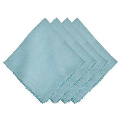 Berry Scallop Light Blue Napkin Set of 4