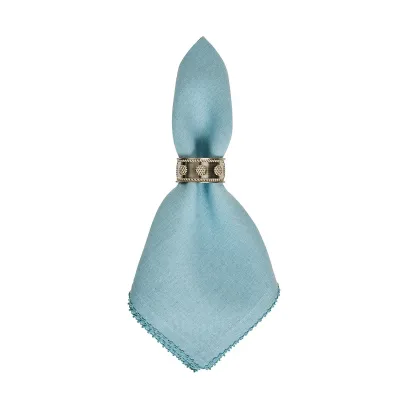 Berry Scallop Light Blue Napkin Set of 4