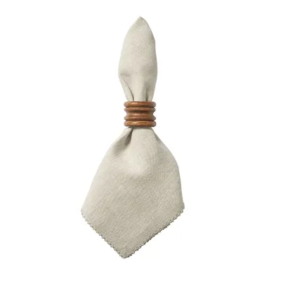Berry Natural Scallop Napkin Set of 4