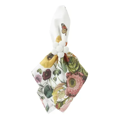 Field of Flowers Napkin - White