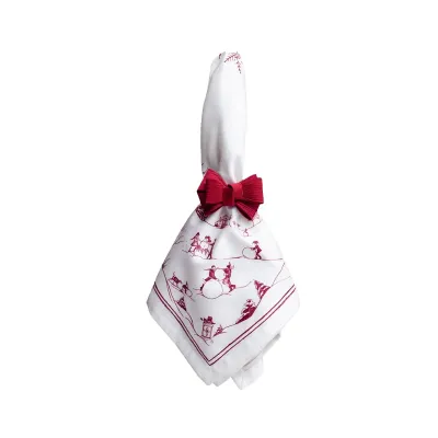 Country Estate Winter Frolic Ruby Napkin Ruby