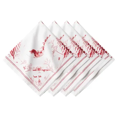 Country Estate Winter Frolic Ruby Napkin Set of 4